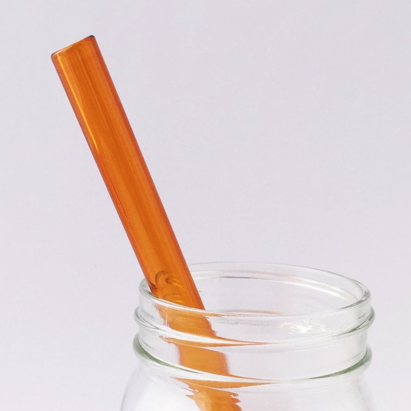Amber Glass Straw