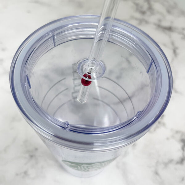 Our designer skinny straws have a stopper to stay safely in your Starbucks Tumblers