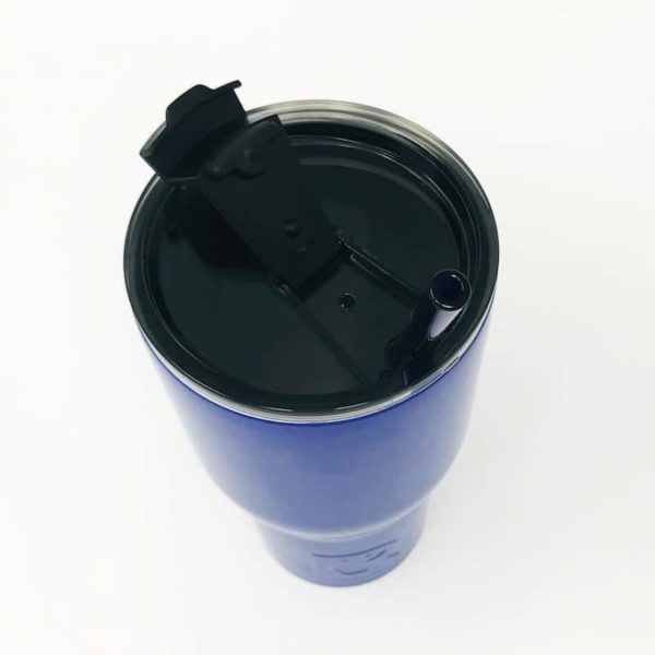 30oz RTIC Royal Blue Insulated Tumbler with Glass Straw