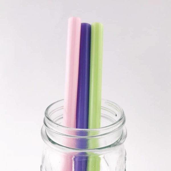 Pastel Smoothie Glass Straw Set