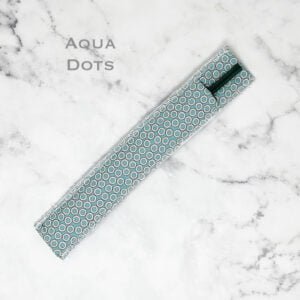 Reusable Straw Pouch - Aqua Dots