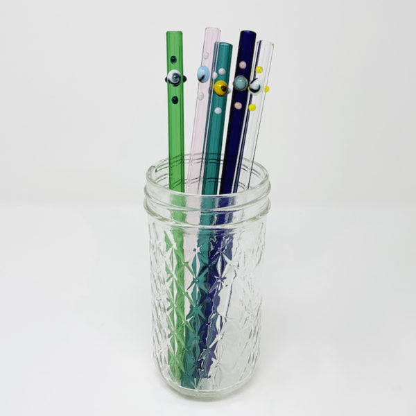 Dots Collection of Glass Straws