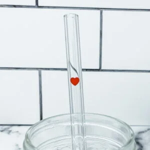 Straw with a Red Heart