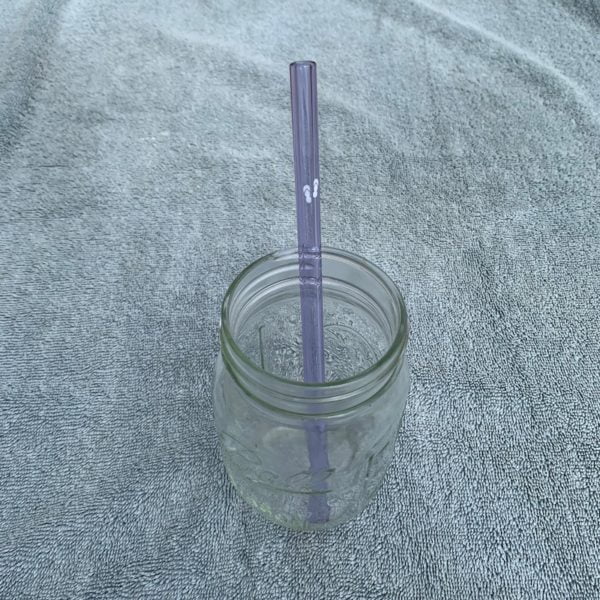 Glass Straw with Flip Flops Graphic