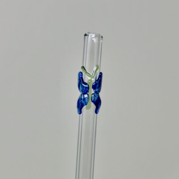 The Blue Morpho Butterfly Glass Straw