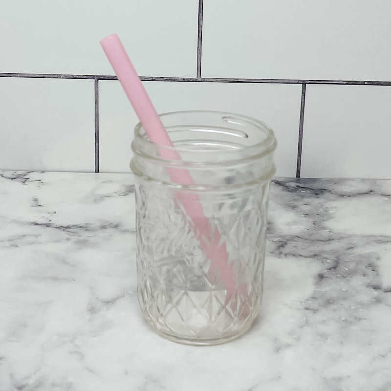 Short Glass Straw - Pink